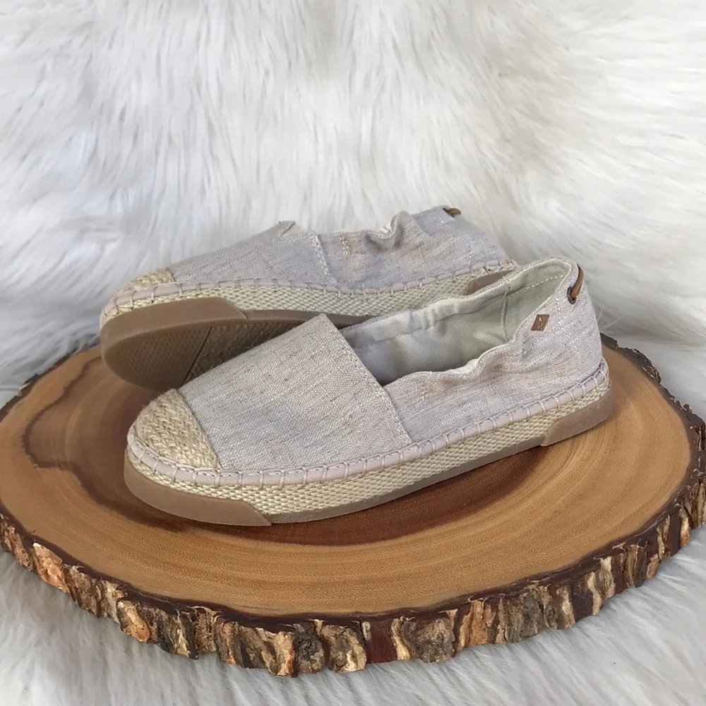 Sperry Women's Espadrille Slip-On Shoes in Natural Beige